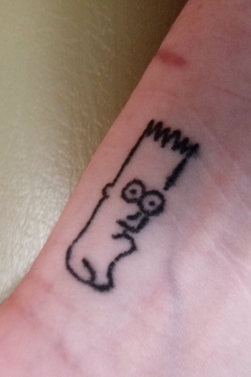 bugdea1er's tweet image. trans people: im trans

society: ok

my tattoo of bart simpson as a gummy bear: