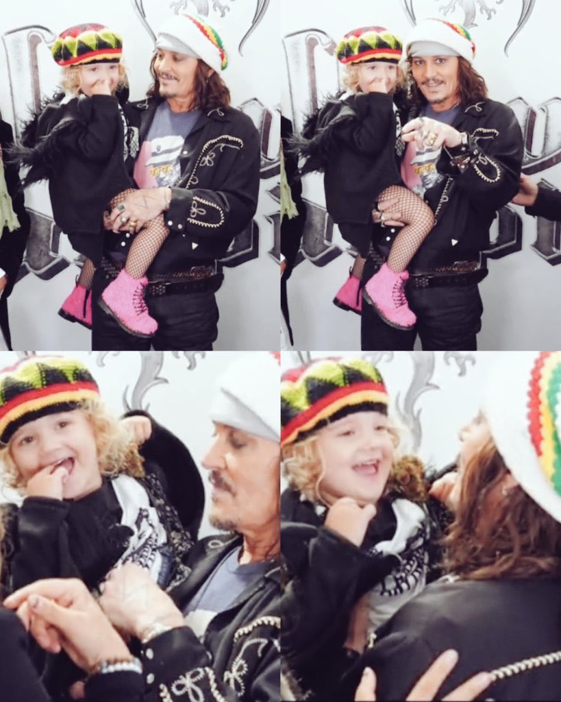 if you were having a bad day, I present to you these photos of Johnny Depp with his little fan today. you’re welcome