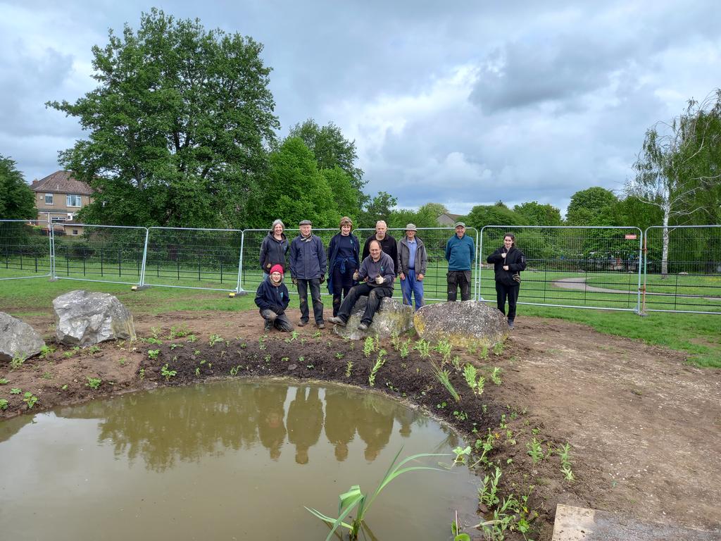 Thank you to everyone who lent a hand planting wildflowers at the new Jubilee Park Pond back in May! What a wonderful project to be a part of. I'll see if I can get an update about how the plants are doing now...... 🌺 🐝  <a href="/TCVtweets/">The Conservation Volunteers (TCV)</a> <a href="/sgloscouncil/">South Glos Council</a> #joininfeelgood