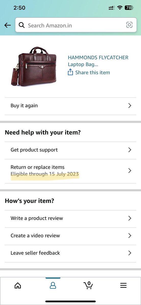 rahul_1902's tweet photo. I purchased an item from #AmazonIndia and the return window is till 15th July, while #AmazonIndia is refusing for the same and saying to contact seller directly. 
Is #AmazonIndia not responsible for it. https://t.co/IBoenrvuCu