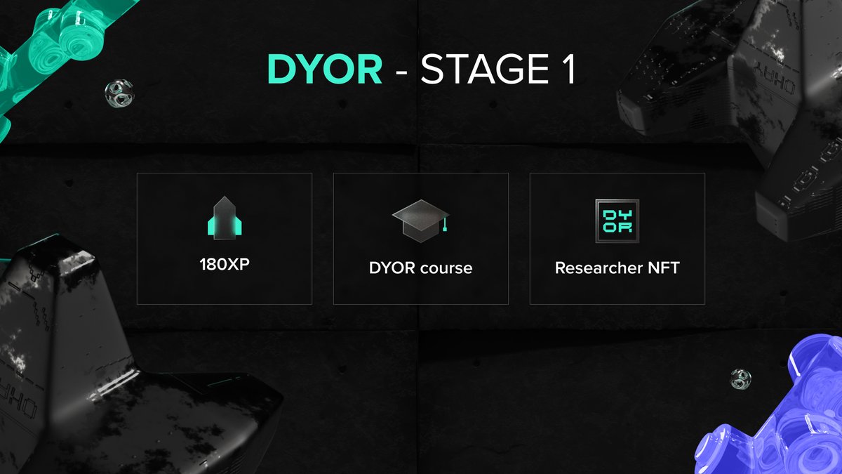 hackenai's tweet photo. The first Quest stage is about becoming the researcher!
🤘 Claim up to 180XP on our Zealy board
❓ Answer the first question from our DYOR course
🎨 Get the NFT
And if you stake 1000 HAI, you’ll be able to skip some of the quests!
#toDYOR #HAI https://t.co/slFGMFNBHK
