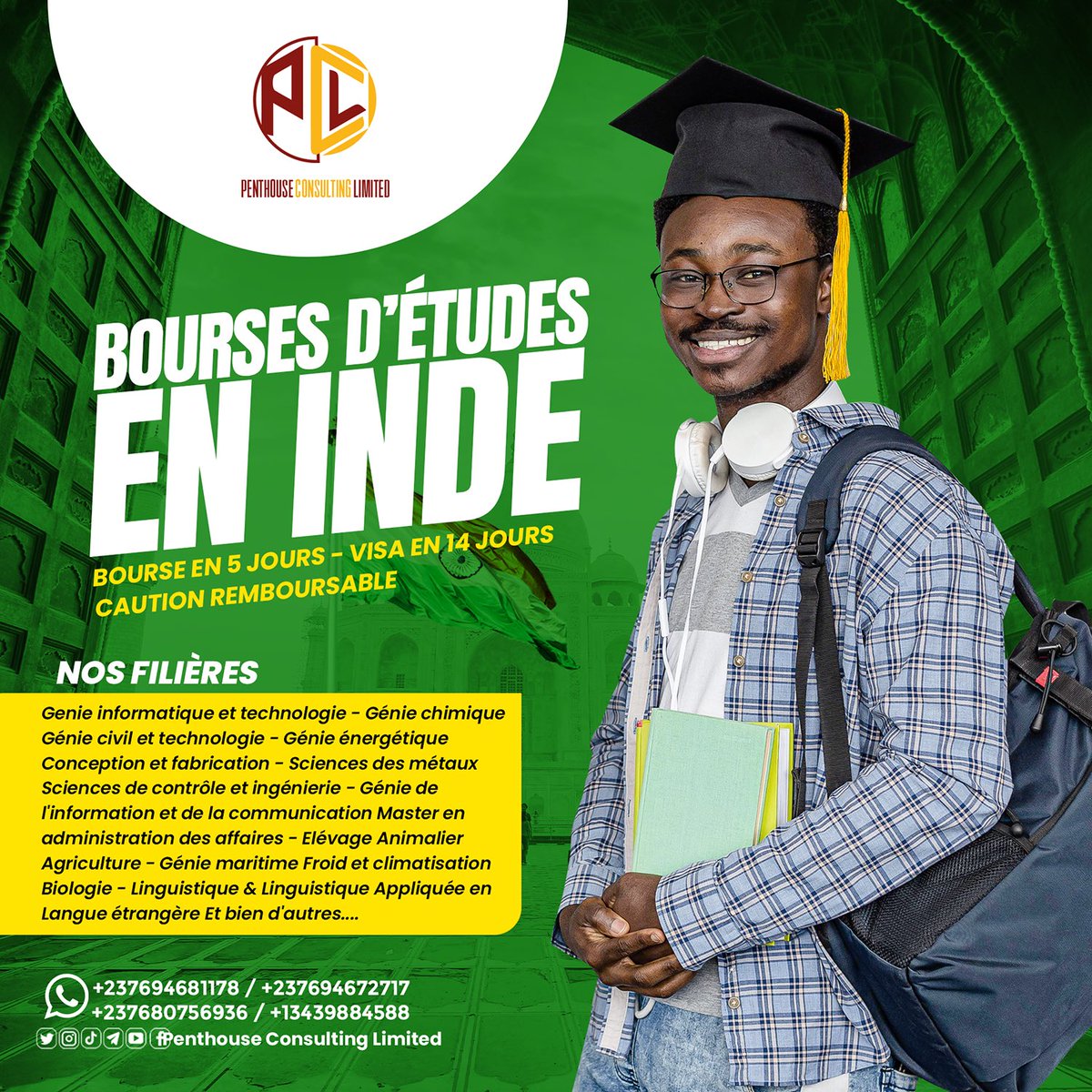 PenthouseLmt's tweet photo. Que vous soyez futur bachelier ou étudiant, vous pouvez désormais étudier en INDE grâce à Penthouse Consulting Limited. 

Étudier en Inde vous permettra d’enrichir votre côté professionnel, mais aussi personnel (Suite)👉🏼 https://t.co/6P3FFZFxG2