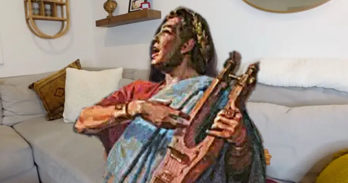 CSMFHT's tweet photo. Can't get behind Nero's apology video about the Great Fire of Rome. Playing the lyre definitely did not help https://t.co/N1oquLfxeZ