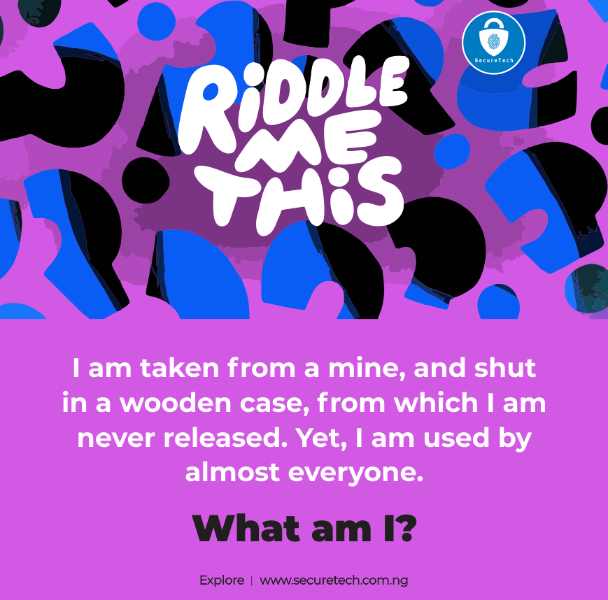 SecureTechNig's tweet photo. Can you solve this mind-bending riddle? Let's put your wits to the test! 🤔💡
#fridaybuzz https://t.co/iFA0aheb2n