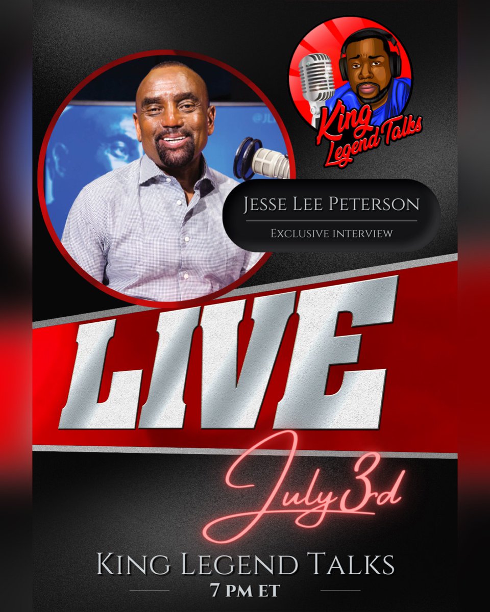 KingLegend757's tweet photo. The Jesse Lee Peterson Show very own Jesse Lee Peterson will be stopping by King Legend Talk Show July 3rd at 7pm ET! It’s “AMAZIN!” 😂😂.. Save the date! #christianpodcasters #politics #faith #perspectiveiseverything https://t.co/9cXuLMNPBs