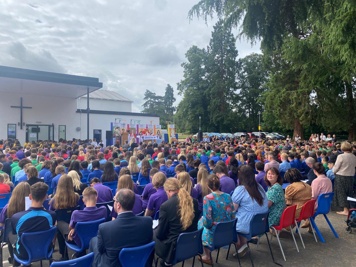 Happy Feast Day!  Outdoor mass to start the day before we head off on our sponsored walk.