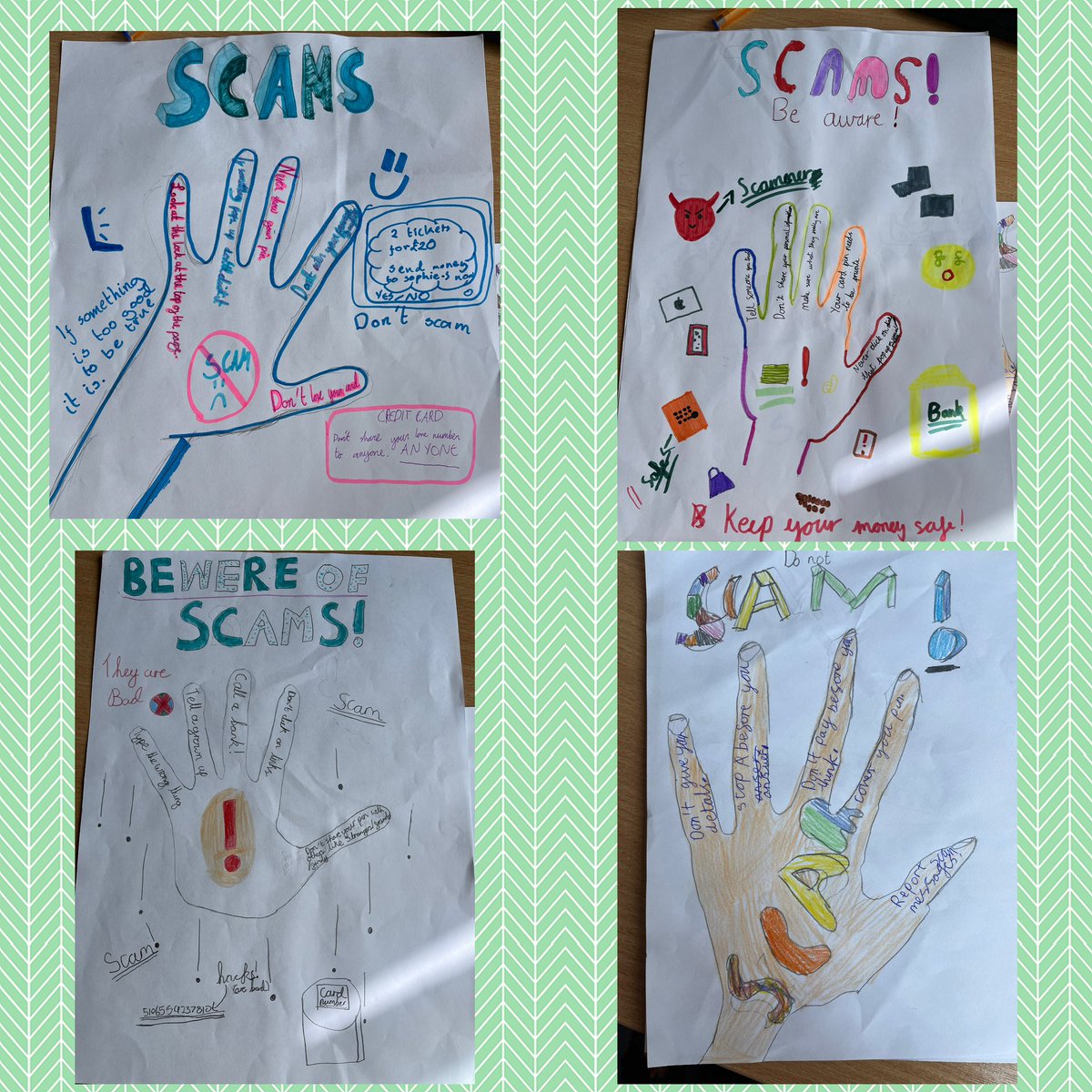 CFPSchool's tweet image. As part of Maths week, Year 3 have been thinking of ways we can help keep safe with money and how we can protect ourselves from scams online! 💻💷💳🚨🏦 @LEO_maths #MyMoneyWeek @youngenterprise #MathsWeekLdn @YoungMoneyEdu