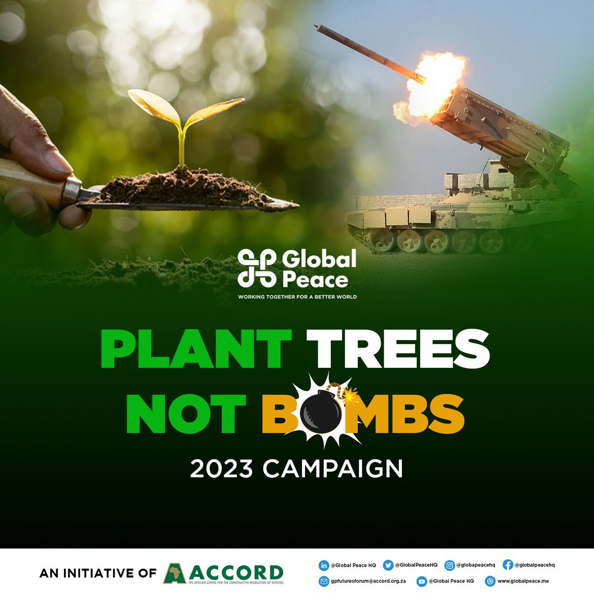 GlobalPeaceHQ's tweet photo. #planttreesnotbombs #nucleardisarmament #humanityfirst #nuclear4sdgs #stopnuclearweapons #stopnuclearwar #stopnuclearwarfare https://t.co/RpxuVLoyaE