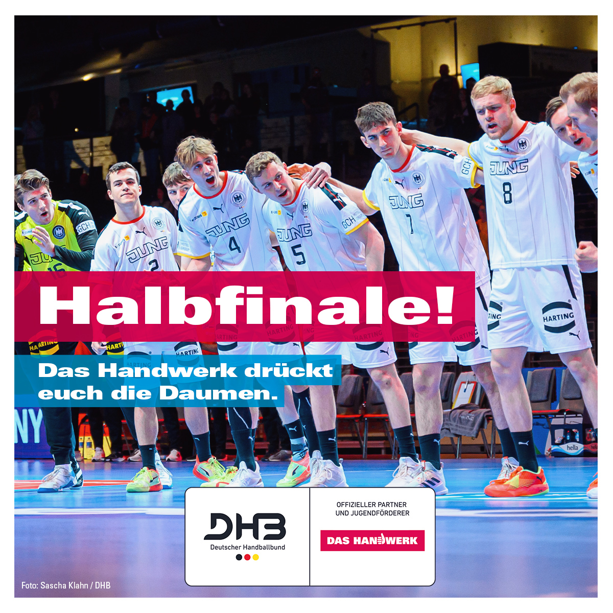 Der Traum vom Titel lebt! Unsere DHB-Jungs stehen bei der #Handball-WM der U21-Teams im Halbfinale. Samstag geht es um 18:00 Uhr (<a href="/EurosportDE/">Eurosport DE</a>) um den Einzug ins Finale. Als stolzer Partner &amp; Jugendförderer des @dhb_teams drücken wir euch die Daumen! #WIRIHRALLE #aufgehtsDHB