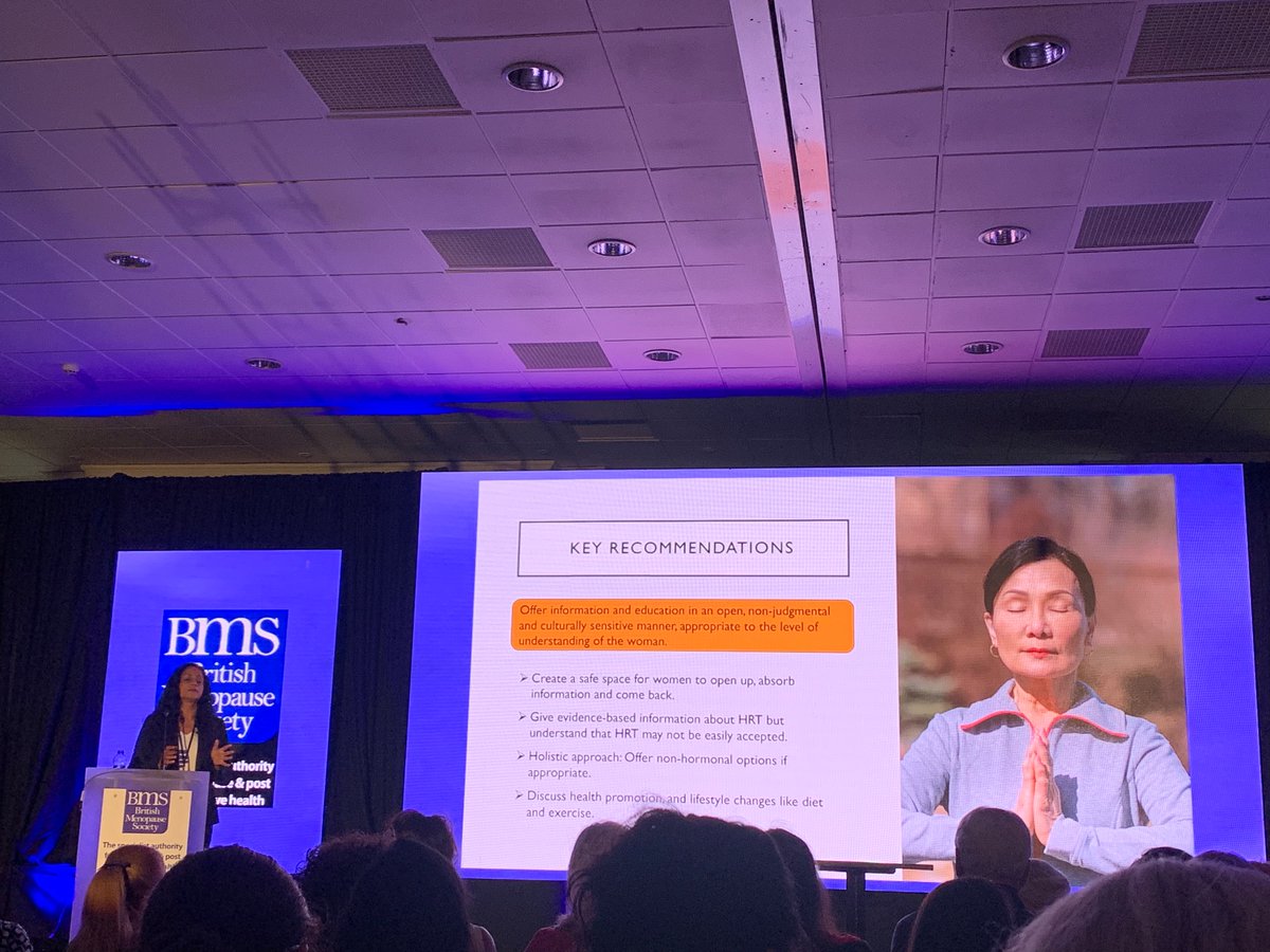 Fascinating and important talk by Dr Shashi Prasad about ethnic disparities in menopause and the importance of #menopauseforall <a href="/BrMenopauseSoc/">British Menopause Society</a> #bmsconf2023