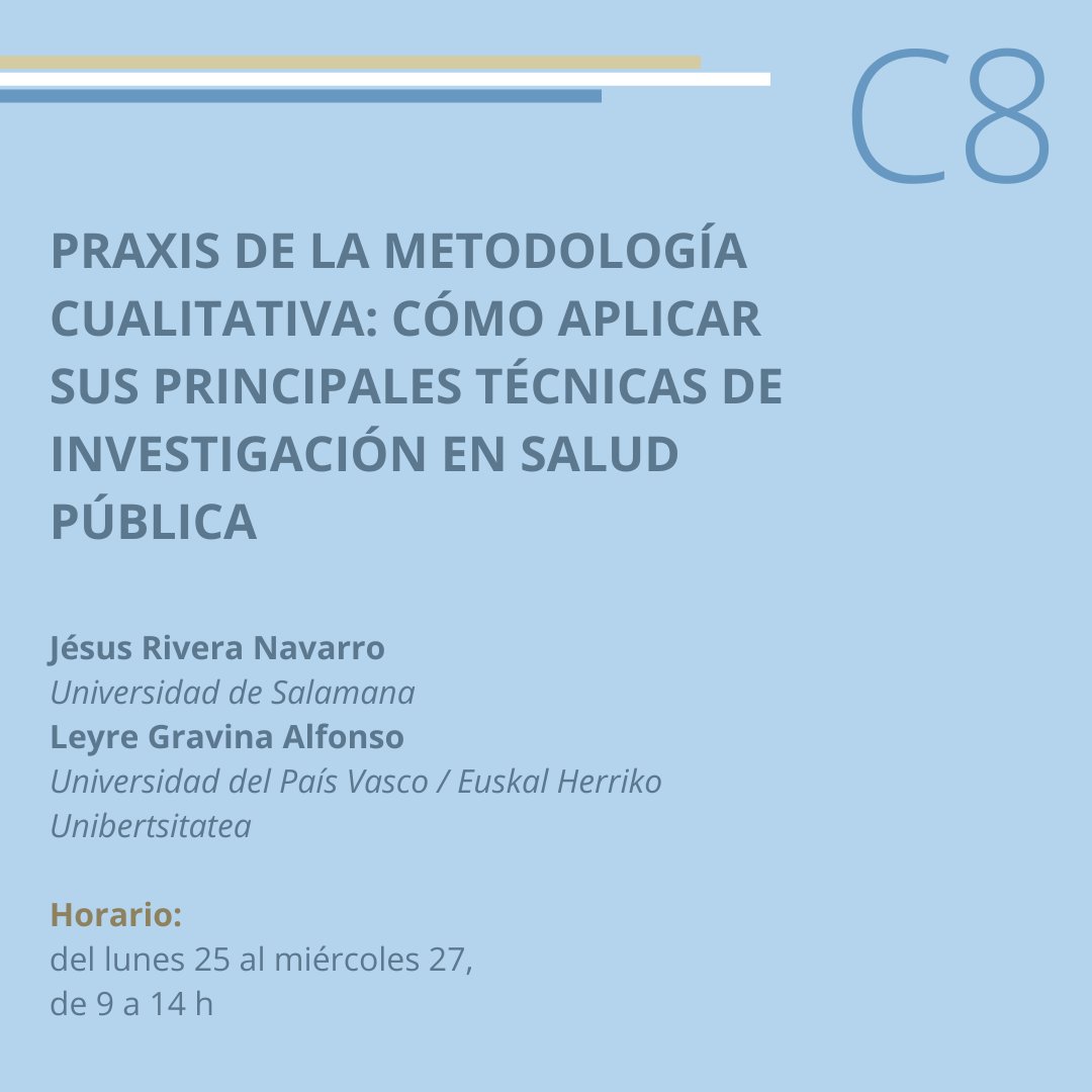 En el curso ‘Praxis de la metodología cualitativa: cómo aplicar sus principales técnicas de investigación en salud pública’ nos familiarizaremos con las principales técnicas de investigación y desarrollaremos habilidades para diseñarlas y aplicarlas de manera efectiva.