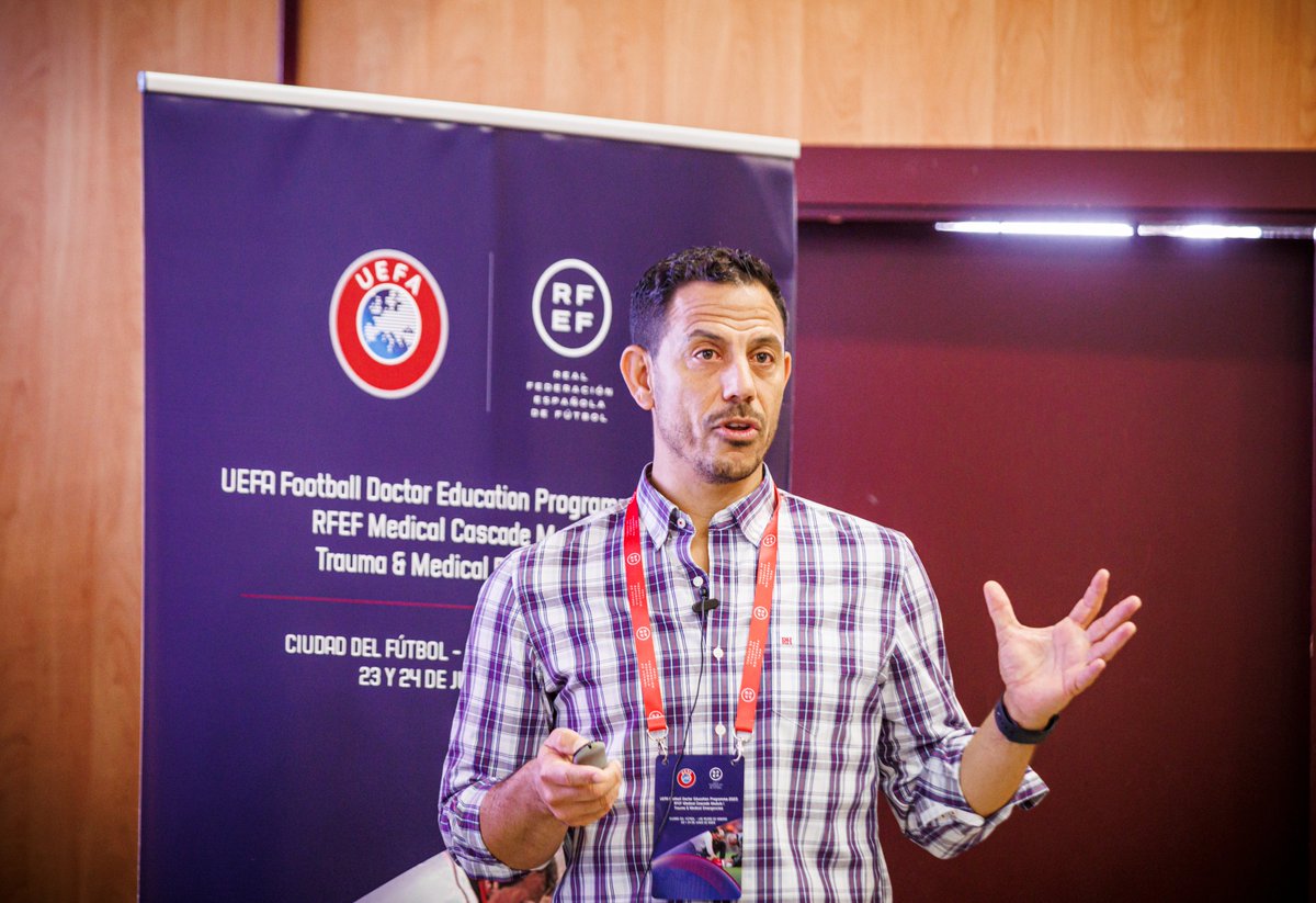 rfef's tweet photo. 🩺 La Ciudad del Fútbol, sede de diversos encuentros médicos promovidos por @UEFA.

La lucha contra el dopaje y la formación de los especialistas por parte de UEFA, protagonistas de tres intensos días de trabajo.

ℹ️ https://t.co/yCPsdwiD5C https://t.co/rhdua8QhHE