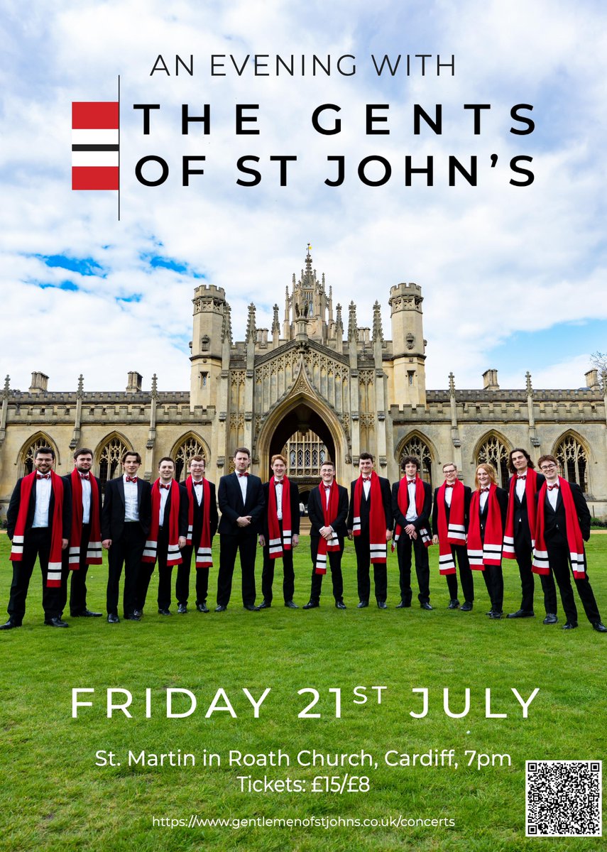 An Evening with THE GENTS OF ST JOHN'S  at St Martin in Roath Cardiff - Friday 21st July 2023