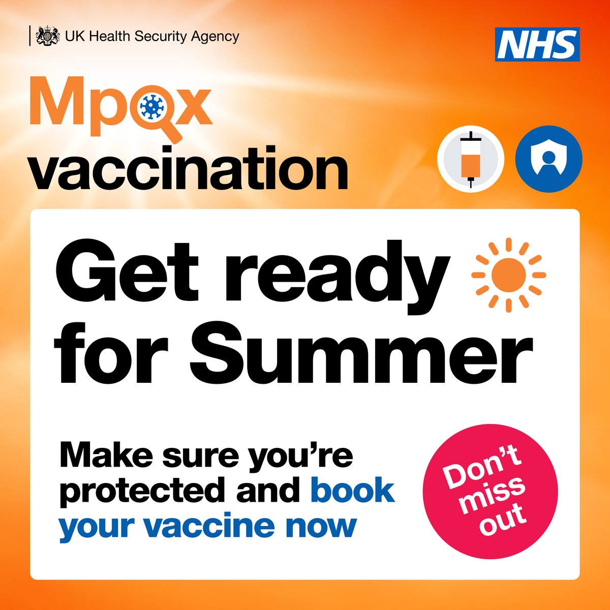 Mpox vaccinations are available on Fridays and Saturdays in July at our Guy's Hospital vaccination centre.

Book your appointment my.drdoctor.co.uk/clinic/gstt-mo… or walk-in 2pm to 5pm.

First and second doses available. Get info and find out if you're eligible at bit.ly/GSTTmpox