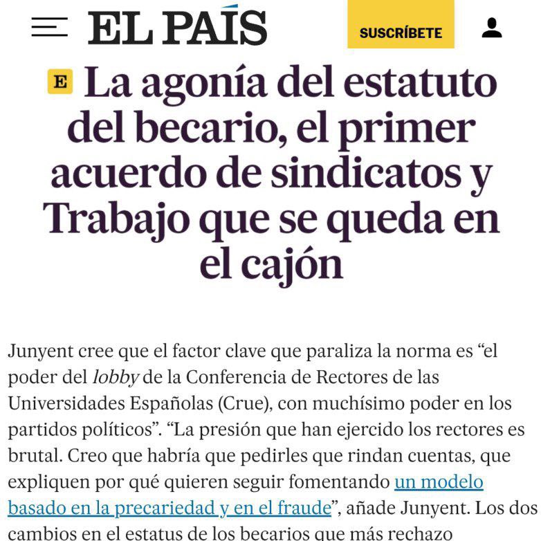 JovenesCCOO's tweet photo. Estar en contra del Estatuto del Becario es estar a favor de la explotación de los estudiantes. Queremos soluciones, #EstatutoYA‼️
🗣️ Nos lo cuenta @adriajunyent, Secretario de Juventud Confederal de @comisionesobreras
📝 https://t.co/wryQ3IB5Gb https://t.co/49TAwY5Gkq