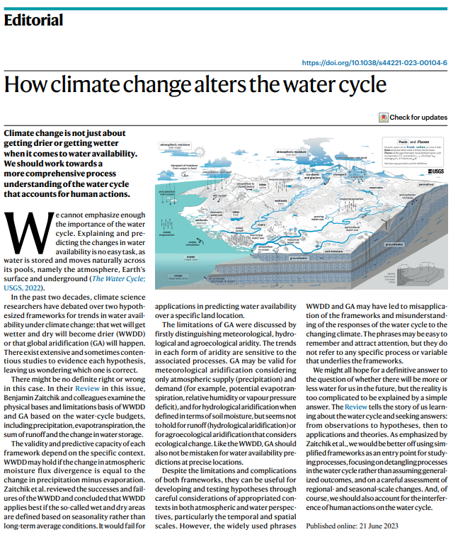 Nature Water (@naturewaterjnl) on Twitter photo Check out our latest editorial nature.com/articles/s4422…,
courtesy of our associate editor Yanhua Chen, highlighting the content of the review by <a href="/BenZaitchik/">Ben Zaitchik</a> and colleagues rdcu.be/dfJ2L Check out our latest editorial nature.com/articles/s4422…,
courtesy of our associate editor Yanhua Chen, highlighting the content of the review by <a href="/BenZaitchik/">Ben Zaitchik</a> and colleagues rdcu.be/dfJ2L