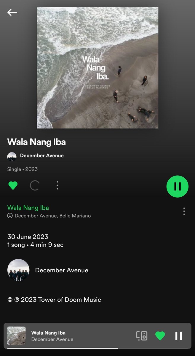 Been listening to this song non-stop the whole day, as in.  Anong orasyon need ko gawin to hear DecAve and Belle sing this song live.🙏

DECEMBER AVENUE X BELLE
 #BelleMariano #WalaNangIba 
#decemBELLEavenue