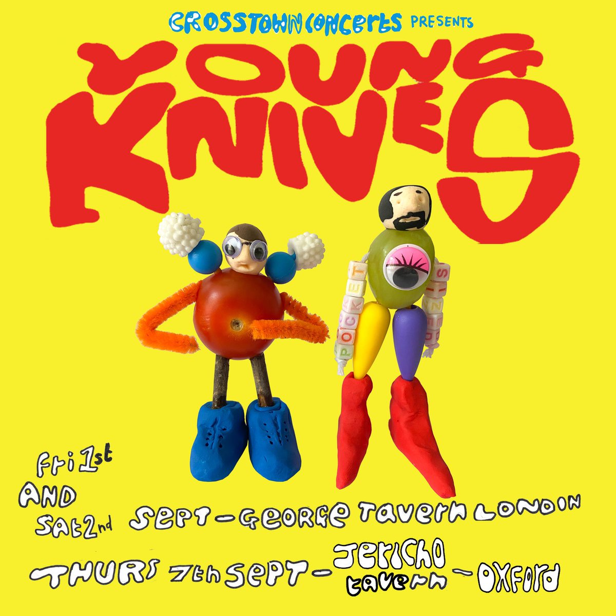 Hello friends

To coincide with some nice rereleases of the first 2 records on vinyl, me and my bro are doing some shows at the end of the summer. Tickets went on sale today at 10 so I’m a bit late, but that’s me all over. 

Have a look at the gigs here: seetickets.com/tour/young-kni…