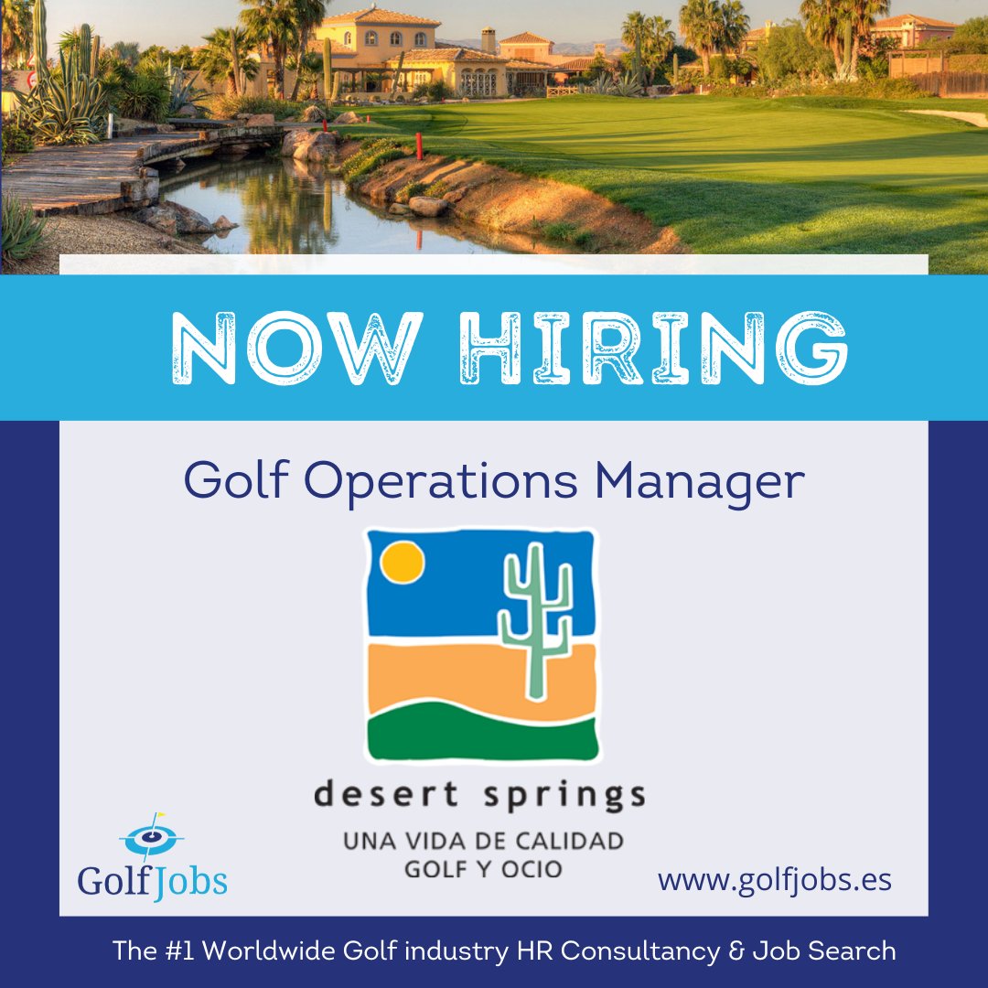 ⛳️ALERTA VACANTE⛳️

Desert Springs Resort único resort familiar de lujo de ocio en Europa premiado internacionalmente con campo de competición desértico, busca Golf Operations Manager.

Para más información y aplicar:  bit.ly/4431Tkn

#GolfJobs #Desertspring #Golf #Spain
