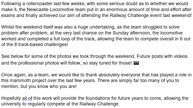 Newcastle Locomotive tweet media