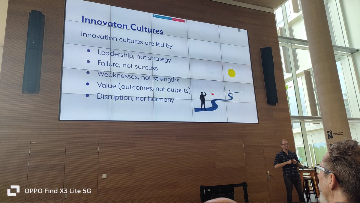 Here we have the main points of  <a href="/SteveoWalsh/">Steve Walsh</a> of Jump Think's keynote on Creating a Culture of Innovation" at #mergedfutures5 event <a href="/UniNorthants/">UniofNorthampton</a>.
Steve covered a wide range of points by telling stories and using great slides.