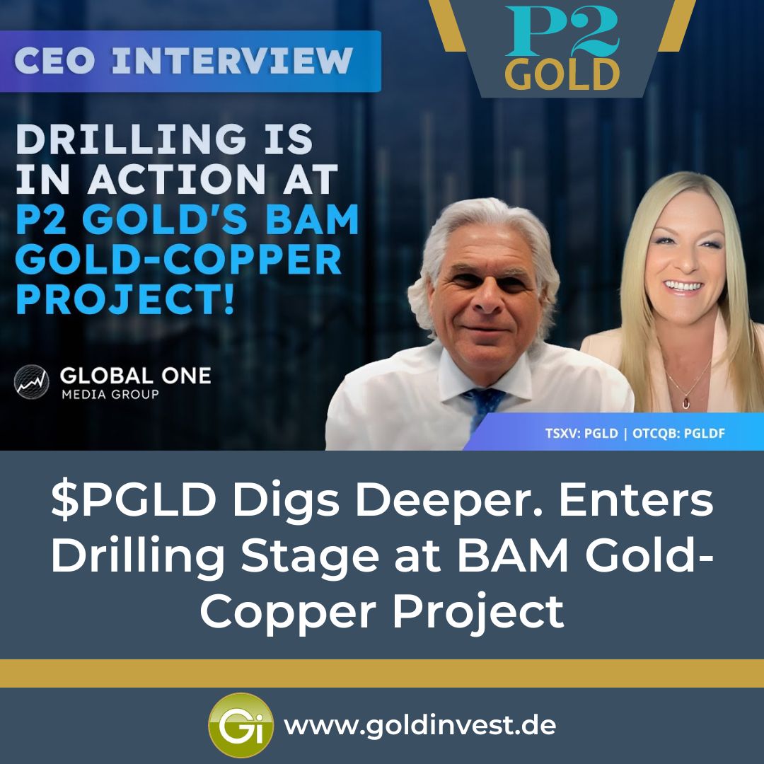 GOLDINVEST_de's tweet photo. P2GoldInc (TSXV: $PGLD| OTCQB: PGLDF) - President, CEO, &amp; Chairman Joseph Ovsenek provides an overview of the BAM Project and its potential in this Global One Media interview.

Video ▶️▶️ https://t.co/LRTslhkk3I

 #copper #P2Gold #gold https://t.co/vUe151WuCI