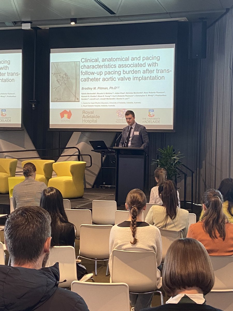 Jenelle Dziano (@jenelledziano) on Twitter photo <a href="/pitmabm/">Bradley Pitman</a> presenting his research at the SA emerging leaders cardiovascular symposium 🫀
<a href="/UniofAdelaide/">Uni of Adelaide</a> <a href="/sahmriAU/">SAHMRI</a> <a href="/CVC_Adelaide/">CVC</a> <a href="/heartfoundation/">Heart Foundation</a> <a href="/pitmabm/">Bradley Pitman</a> presenting his research at the SA emerging leaders cardiovascular symposium 🫀
<a href="/UniofAdelaide/">Uni of Adelaide</a> <a href="/sahmriAU/">SAHMRI</a> <a href="/CVC_Adelaide/">CVC</a> <a href="/heartfoundation/">Heart Foundation</a>