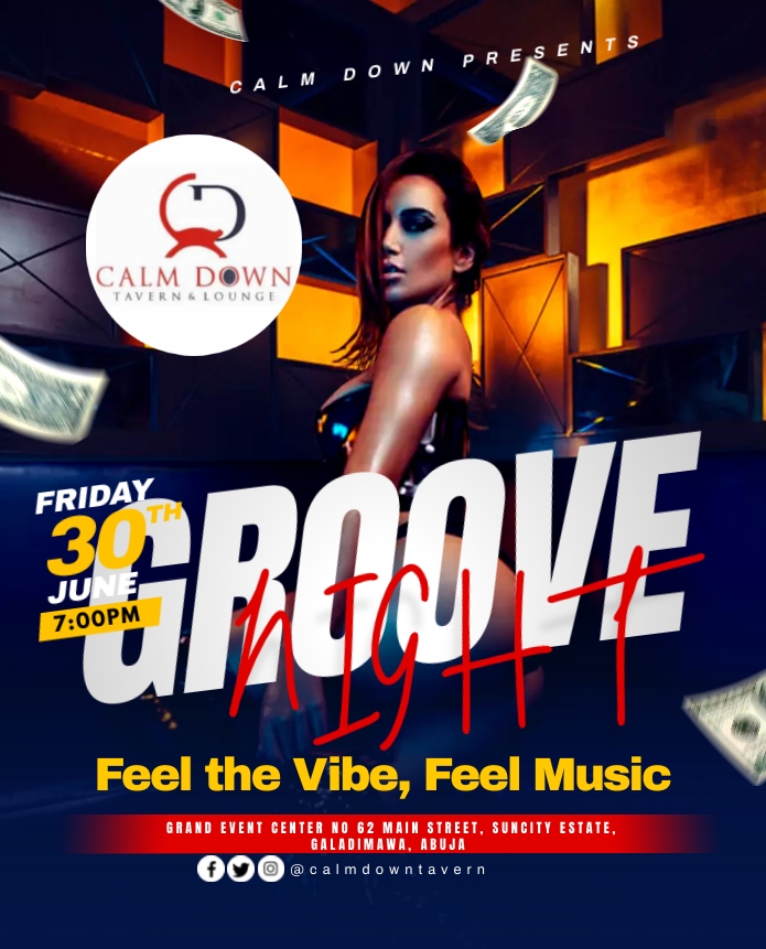 CalmDown Tavern & Lounge (@calmdowntavern) on Twitter photo πΆ Join us tonight at <a href="/CalmDownTavern/">CalmDown Tavern & Lounge</a> for a live music performance by Mr. Chizzy! π΅ Don't miss out on a night of great tunes and good vibes. See you there! #livemusic #CalmDownTavern #MrChizzy #Galadimawa #Lokogoma #Abuja πΆ Join us tonight at <a href="/CalmDownTavern/">CalmDown Tavern & Lounge</a> for a live music performance by Mr. Chizzy! π΅ Don't miss out on a night of great tunes and good vibes. See you there! #livemusic #CalmDownTavern #MrChizzy #Galadimawa #Lokogoma #Abuja
