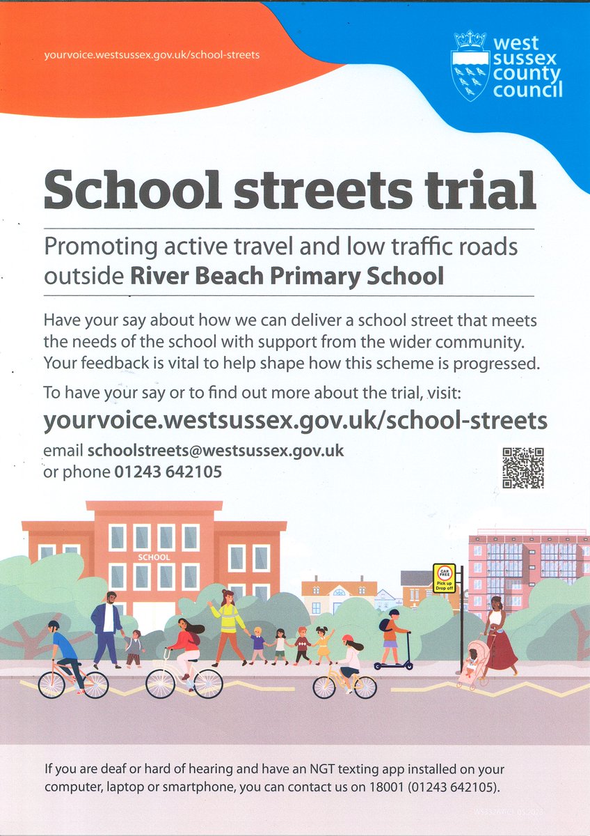 River Beach (@swrbps) on Twitter photo Schools Streets Trial at River Beach - Have you put your comments to West Sussex?
Scan the QR code on posters surrounding the school or click the link below
yourvoice.westsussex.gov.uk/school-streets Schools Streets Trial at River Beach - Have you put your comments to West Sussex?
Scan the QR code on posters surrounding the school or click the link below
yourvoice.westsussex.gov.uk/school-streets