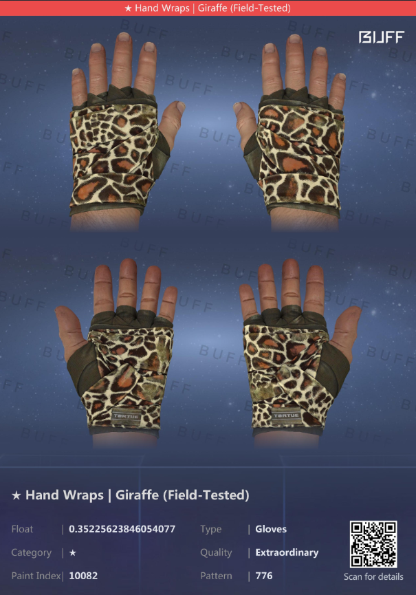 arkashacs's tweet photo. Hello hello! 👀

Due to the fact that we love our followers, we decided to make a giveaway, we will be glad to all participants! 🤓♥️

Hand Wraps Giraffe FT 0.35 🦒

All you have to do is : 

1. Follow me and @CheZCSGO ⚠️

2. Like  &amp; Retweet☘️🥜

Result July 08 20:00 (GMT+1) https://t.co/oeMarEBSbx