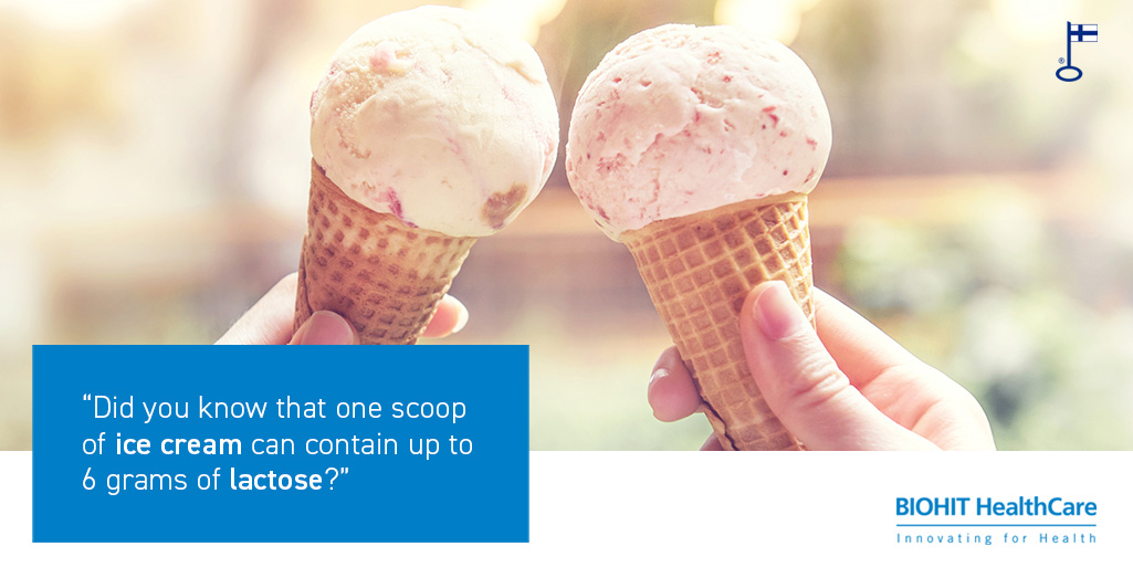 The Biohit Lactose Intolerance Quick test can disclose in 20 minutes, whether a patient is lactose intolerant or not. From there, your physician can advise if a lactose-free diet (yes, even ice cream!) is the way to go!"

#biohit #lactose #quicktest