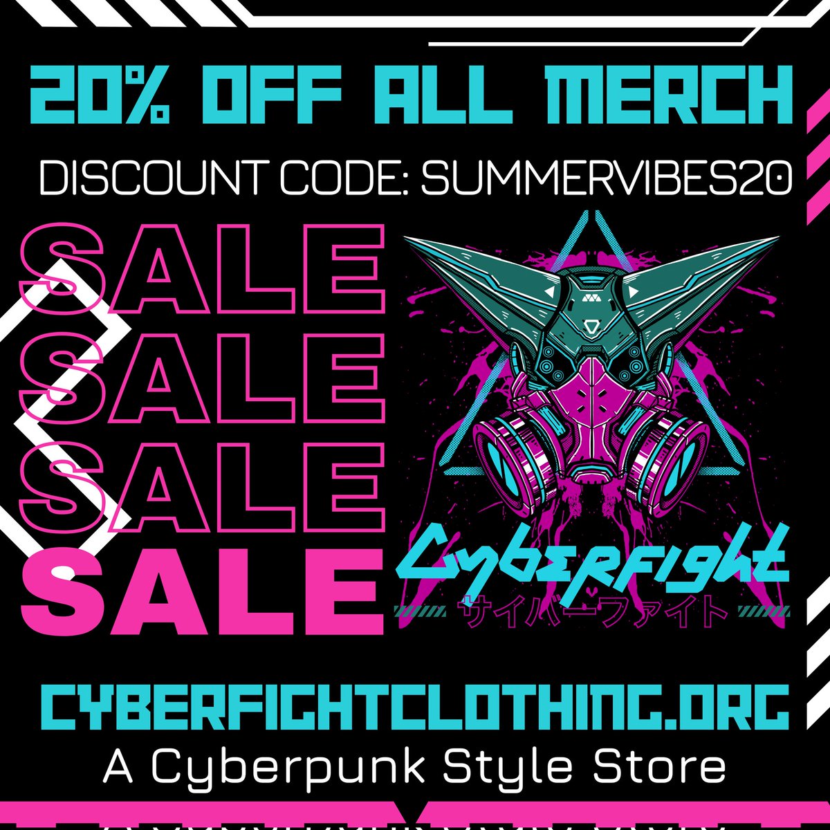 CyberfightC's tweet photo. Summer Sale Is Now ⛓️🔧
20% Off EVERYTHING until 12th of July.
https://t.co/EWz9AKJZiP 
#サイバーパンク #StreetStyle #streetwear #cyberpunk #cybervibes #streetvibes  #streetmagazine #cyberpunkvibes #amazing_cyberpunk #Edgerunners #cyberpunkred #Cyberpunk2077 https://t.co/omUoB0C9Sb