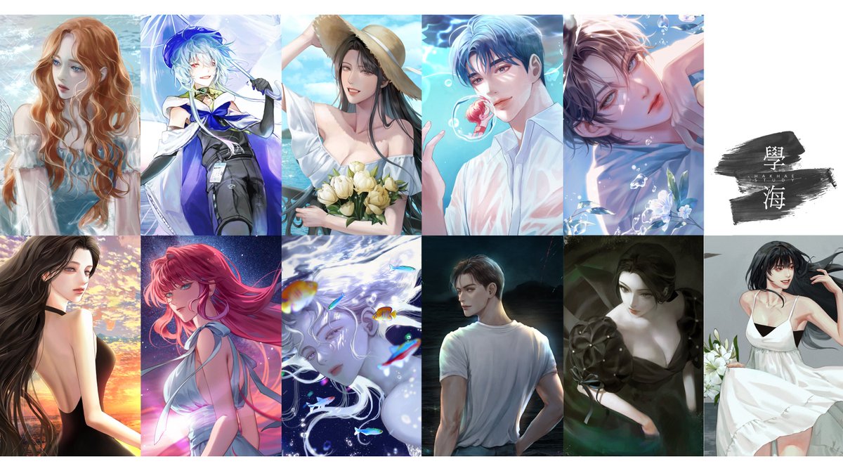 #HAKHAEstudy
[학해스터디] 
여름을 맞아 바다를 주제로 시원하게 말아보았습니다 ☀️
참여해주신 스터디원분들께 항상 감사드리며 
합작은 아래링크로 감상 부탁드립니다 :) 
hakhae.postype.com/post/14818829