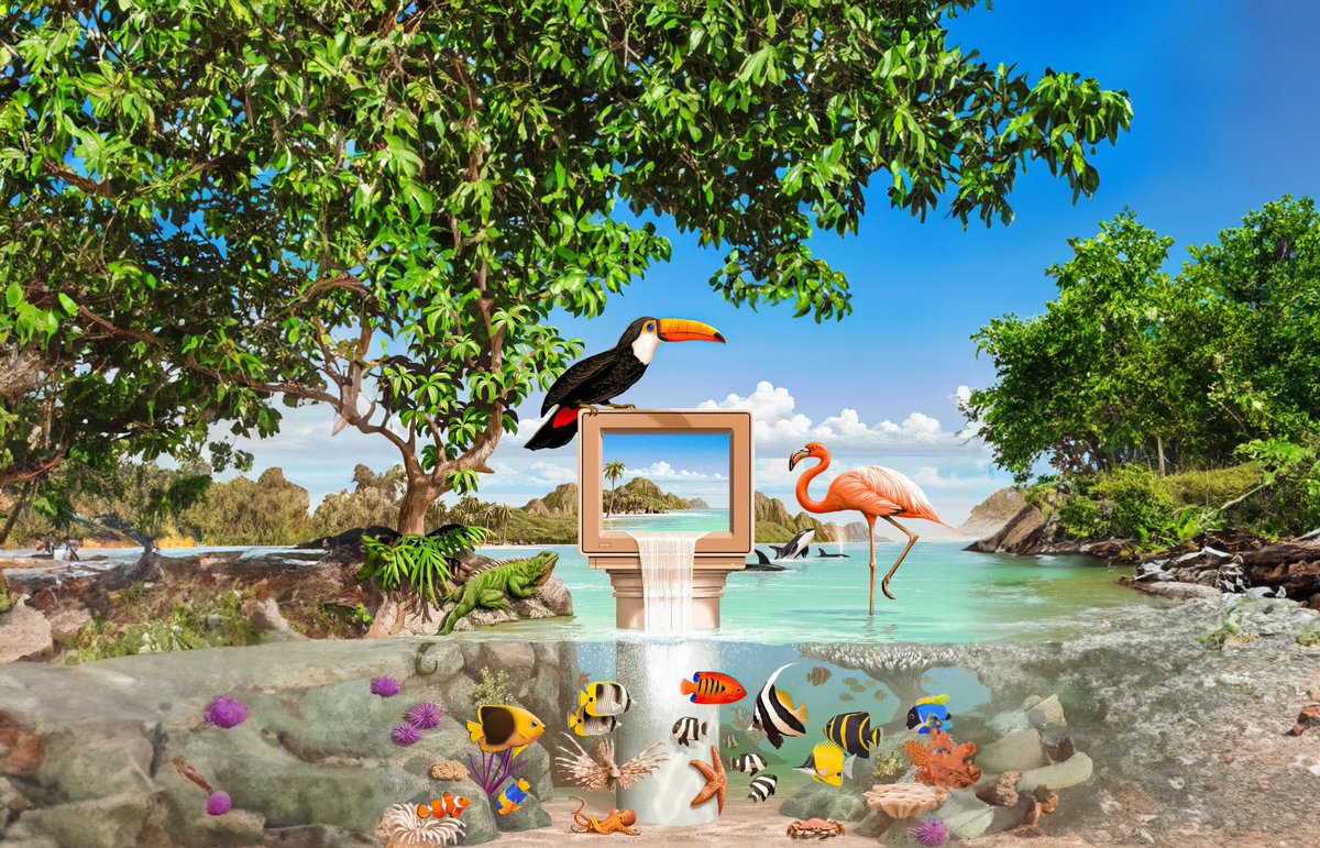 NTKapparel's tweet photo. Was reminded of Jim Sachs beautiful Lagoon earlier - I switched from DPaint to Brilliance thanks to that one image, and Jim’s art inspired my career.
So I got thinking, what lay outside the lagoon.. thanks to tech, we can now see!

#amiga #retrocomputer #RETROGAMING #commodore https://t.co/PfWOB97LXv