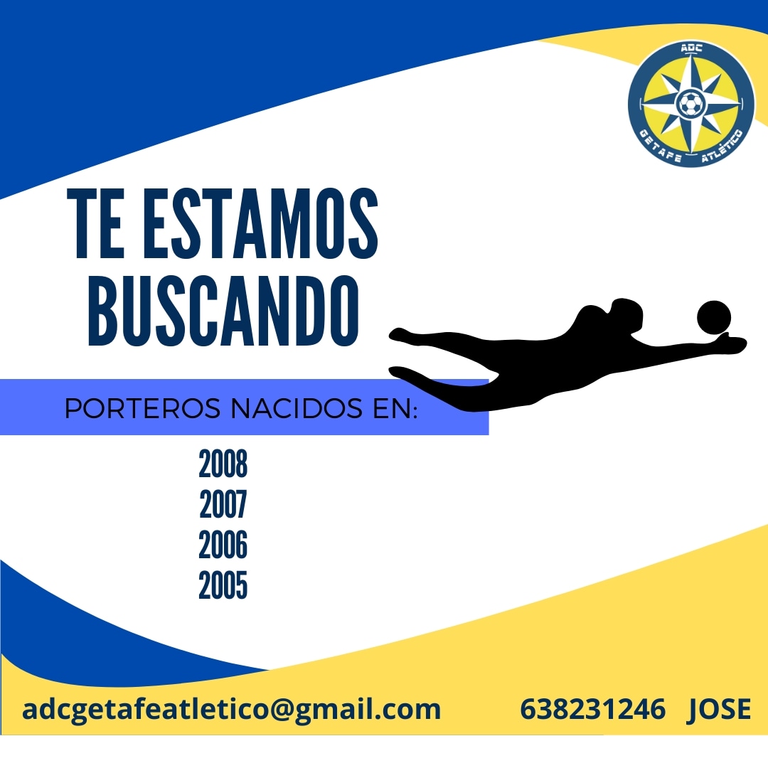 TE NECESITAMOS ‼️

Si eres portero y has nacido en 2008/2007/2006 o 2005 llámanos.

Ponte en contacto a través del número de contacto, por correo o por mensaje directo.

Te esperamos!