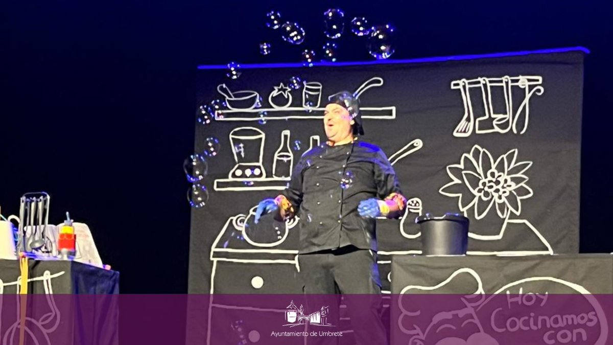 🎭 Tuvimos en el Teatro de la Villa de Umbrete un cocinero que nos enseñó muchas recetas usando pompas de jabón

‘Las recetas de Burbruja’, espectáculo igualitario realizado por Globusclown y subvencionado por el Pacto de Estado contra la Violencia de Género, nos llenó de ilusión