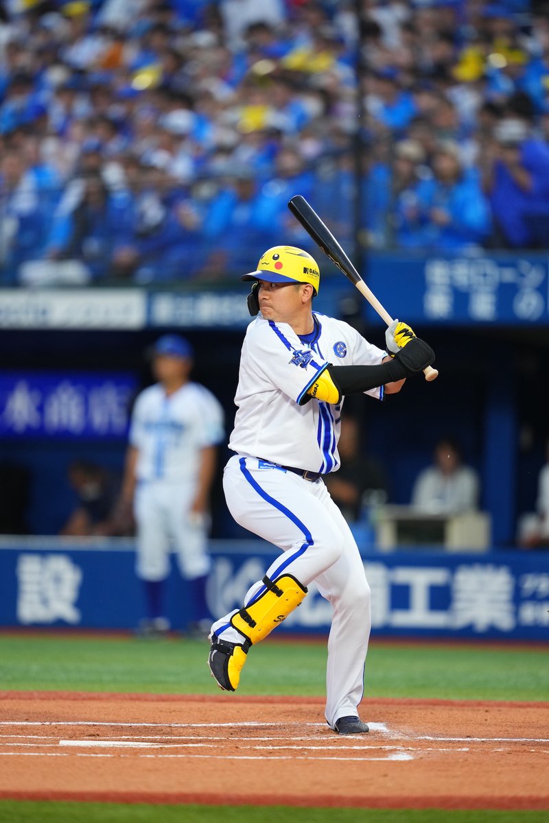 先発は #今永昇太 選手！⚾️✨ 帽子にピカチュウのしっぽが付いてるよ