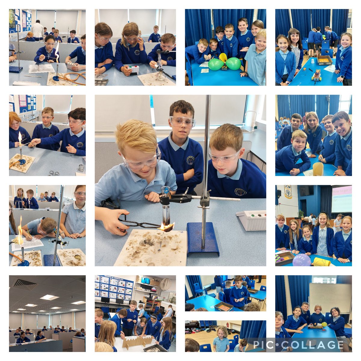 TarvinPrimary's tweet photo. Year 5 Challenge Day @TarporleyHigh. #TarvinScience. Our pupils loved the STEM learning challenges and demonstrated fantastic teamwork all day. A great day had by all! https://t.co/8rji2gX98k