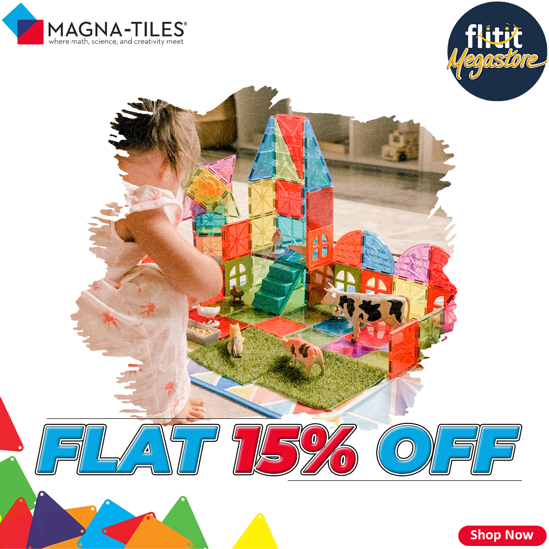 flitit2's tweet photo. 🌟 Exciting News! 🌟 Get ready to unlock your creativity with Magna-Tiles! 🎉 For a limited time only, we're thrilled to offer you an exclusive 15% DISCOUNT on all Magna-Tiles products! 🎁🎉

#Flitit #FlititMegastore #MagnaTiles #Kids #Play #Fun #Learn #Tiles #ExplorePage https://t.co/WwfJkkpXN4