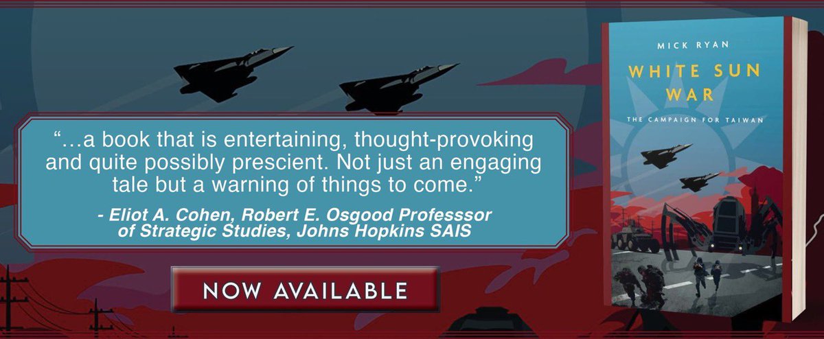 WarintheFuture's tweet image. Thank you to everyone who has bought my new book, "White Sun War: The Campaign for Taiwan". Published by @casematepub, it is a near future military thriller, which explores new ideas, organizations and technologies in war. #WhiteSunWar