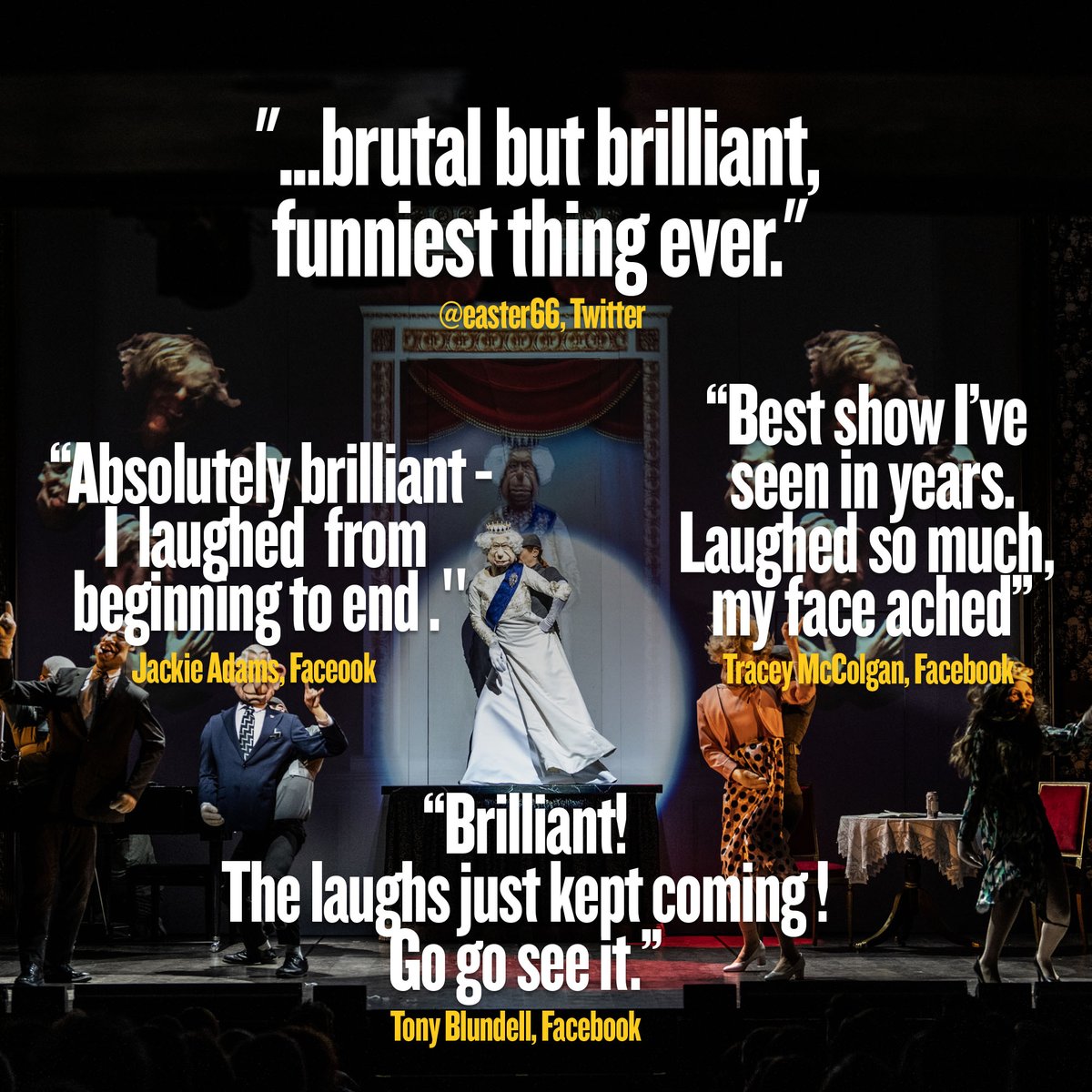 Come and see what all the fuss is about! 

Idiots Assemble: Spitting Image The Musical runs until 26th August - don't miss out! 

🎟️ spittingimagethemusical.com.