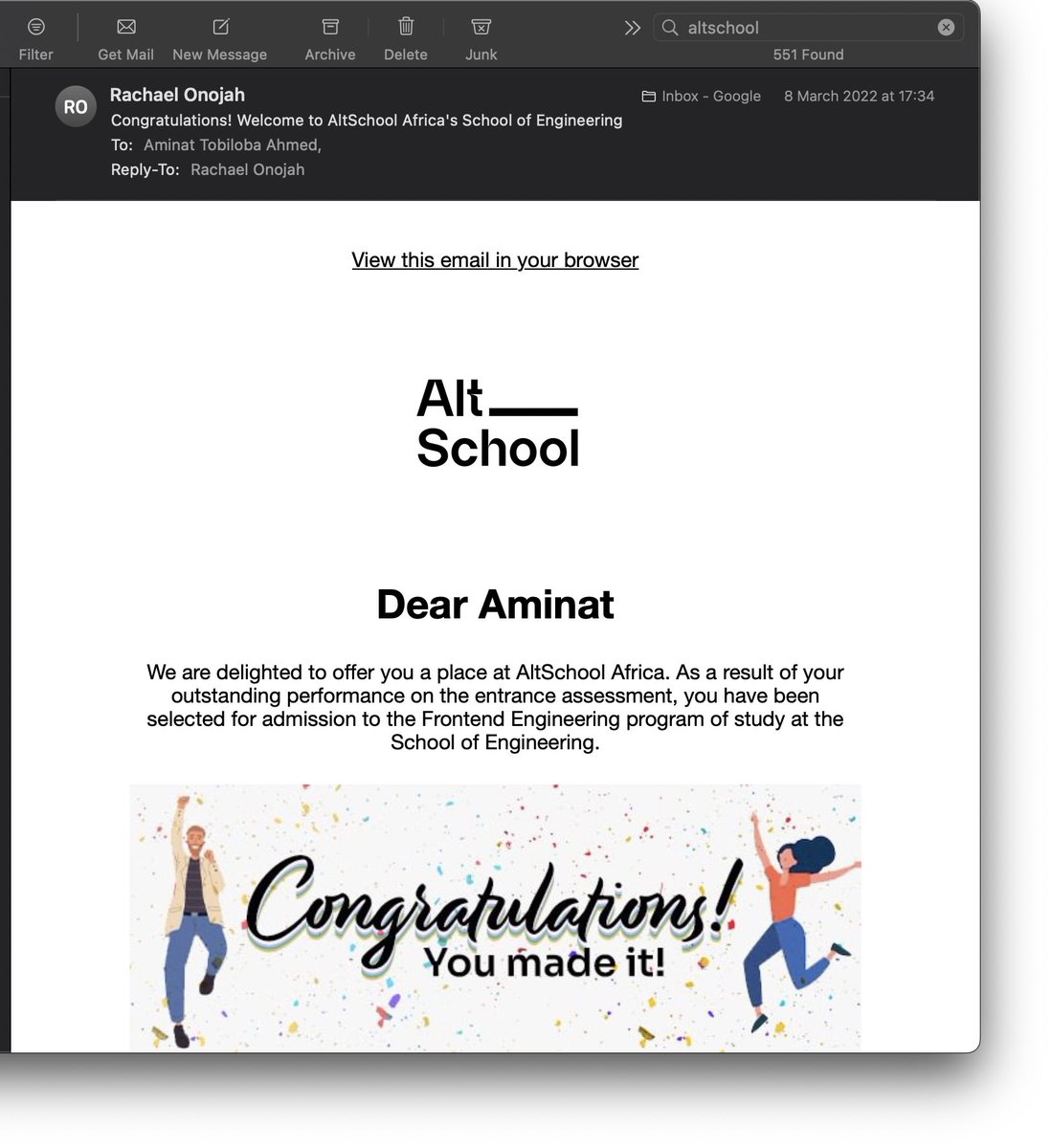 DodoCodesss_'s tweet image. When I started this journey in April last year, I’d just gotten my hopes renewed by @EnyataHQ through their Build Up program as I got my laptop, Starr from them. I resumed @AltSchoolAfrica the day after.