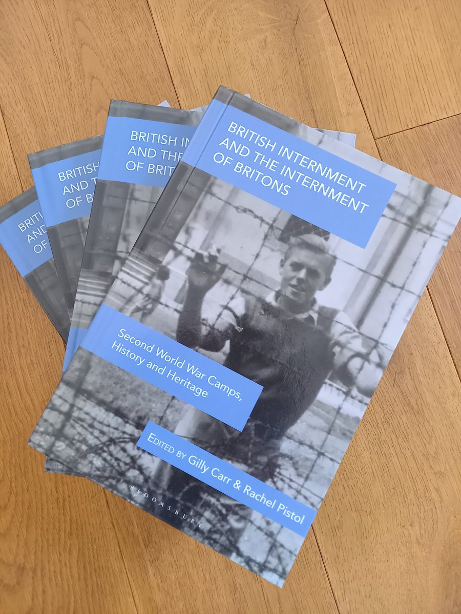 Excited to receive hard copies of @CarrGilly & my new edited collection! The book is crammed full of amazing new scholarship on #WW2 #internment #history in the UK, Europe & beyond. Order one for your library! Thanks to @BloomsburyHist for production bloomsbury.com/uk/british-int…