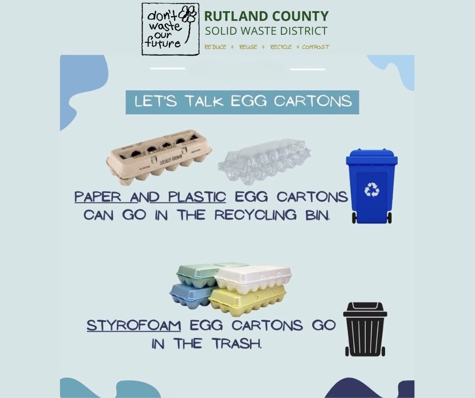 Don't be a shell of your former self! Recycle paper and plastic egg cartons and toss the Styrofoam into the trash for a greener future 🐣 #saveourseas #environmentallyresponsible'