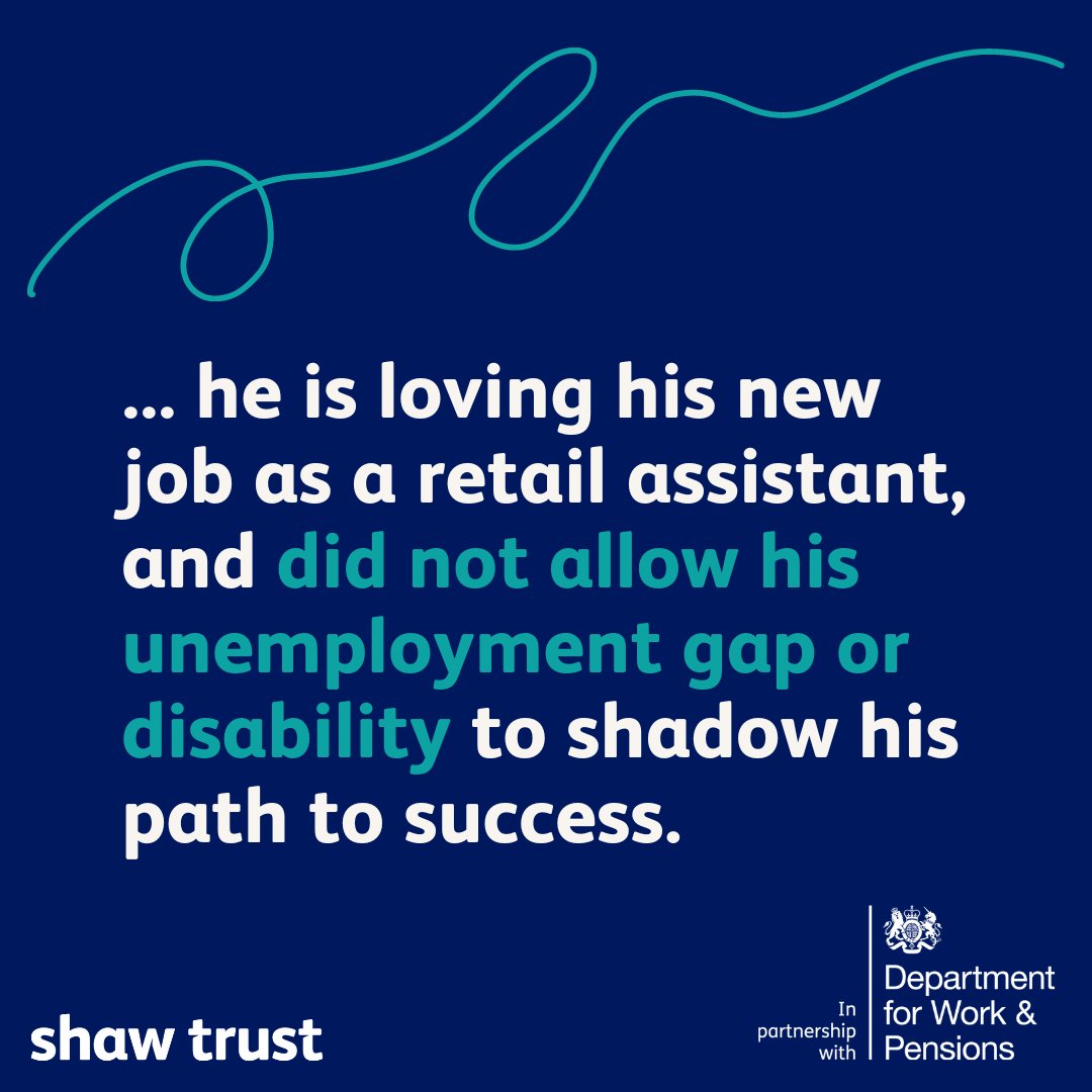ShawTrust's tweet image. Today we&apos;re celebrating all the support managers and job coaches who support people into work, and why employability services such as this truly matter!

@DWPgovuk 

#EmployabilityDay #WorkingForBetterWork