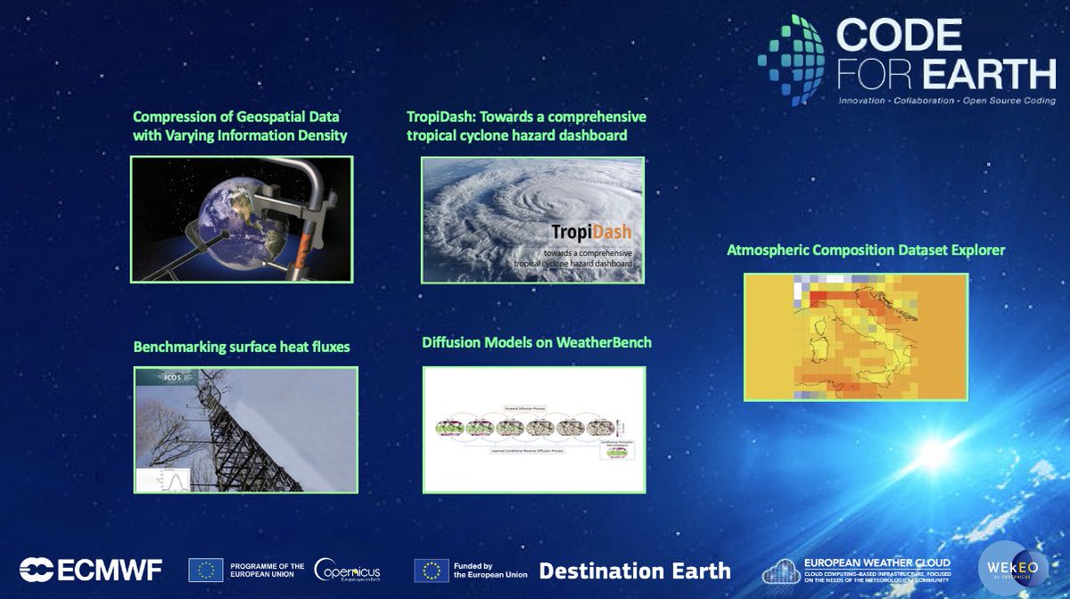 ⚠️ 5 #Code4Earth teams will present their ongoing #opersource #SoftwareDevelopment during our first Midterm webinar on 5 July at 3 pm CET Register & browse the agenda➡️bit.ly/3JccKjA @ECMWF @CopernicusECMWF #Python #JupyterNotebook