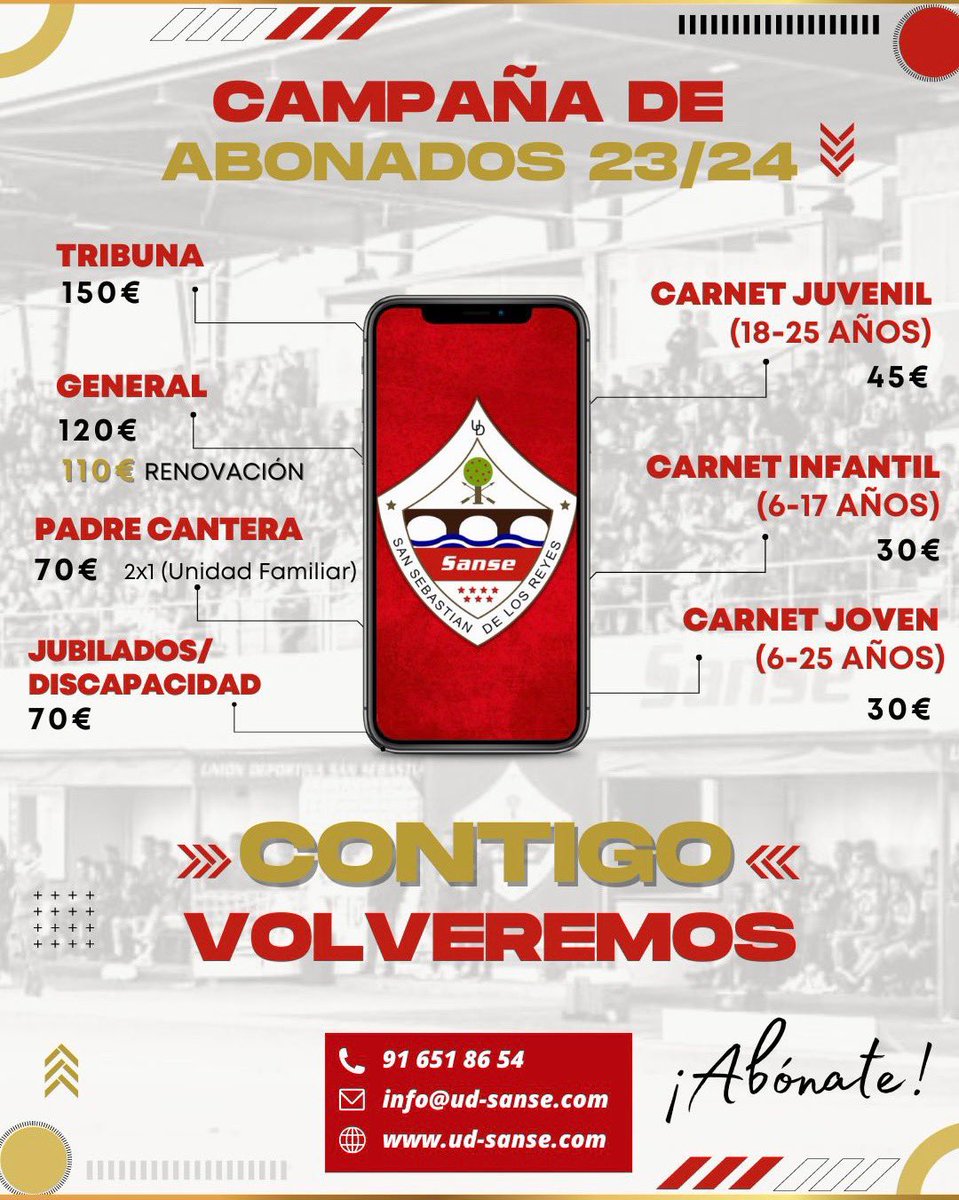 🚨𝗖𝗔𝗠𝗣𝗔Ñ𝗔 𝗗𝗘 𝗔𝗕𝗢𝗡𝗔𝗗𝗢𝗦 𝟮𝟯/𝟮𝟰⭐️

Sólo 2️⃣ palabras: 

🫵🏻𝘾𝙊𝙉𝙏𝙄𝙂𝙊, 𝙫𝙤𝙡𝙫𝙚𝙧𝙚𝙢𝙤𝙨‼️

🔗➕bit.ly/3PAHGOi

#VamosSanse🇵🇱
#ContigoVolveremos🫵🏻