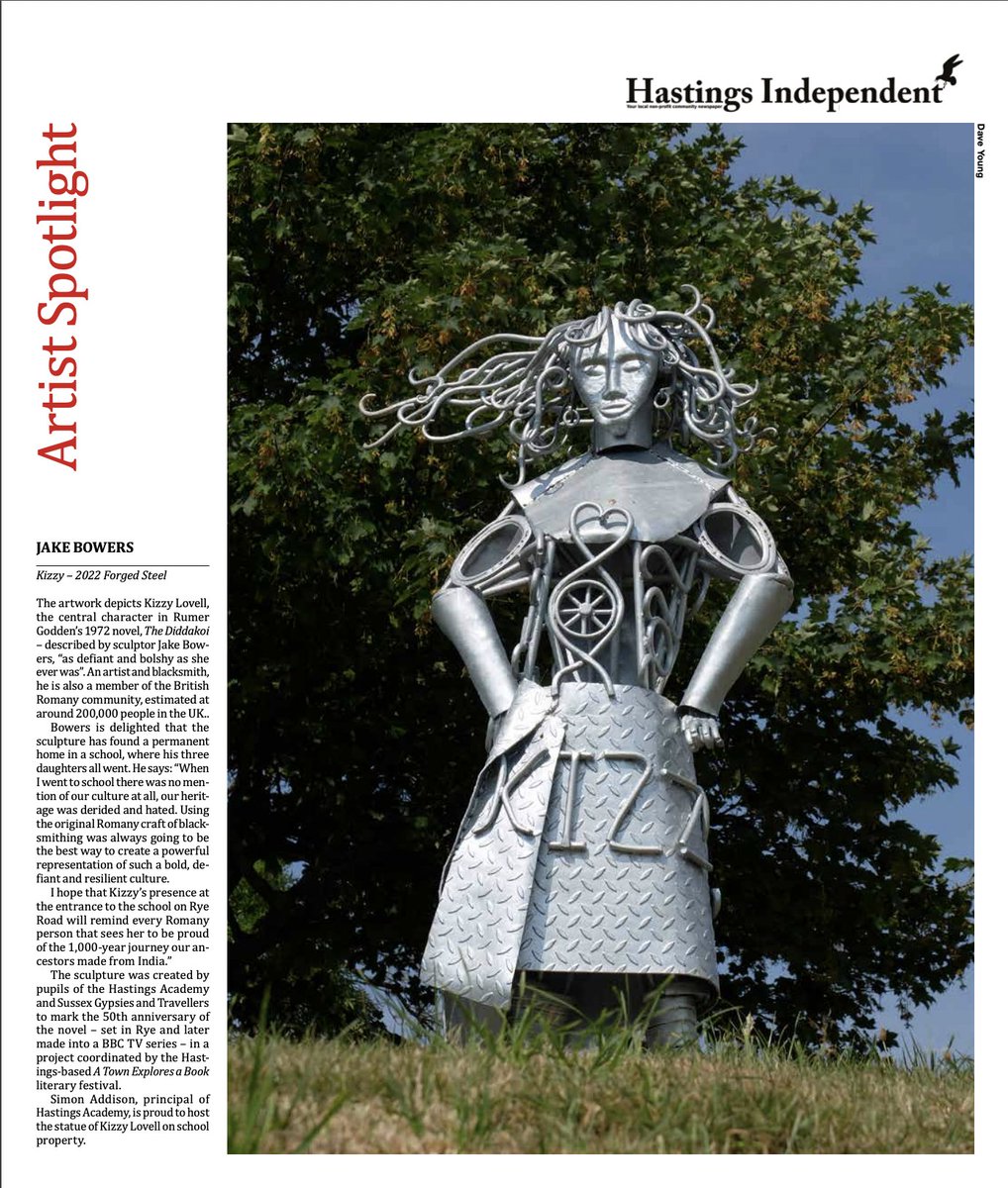 bowers_jake's tweet photo. Lovely little write up and photo of Kizzy Lovell in the amazing Hastings Independent. Just one of the amazing things we've all achieved this #grthm23 Remembering Gypsy history one hero and #atchintan at a time. https://t.co/ozixHr07FN