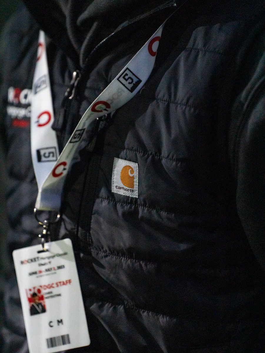 Rise and shine. Time to go to work. 💪 #RocketMortgageClassic Grounds team is outfitted in @Carhartt this week. Stop by the merch tent to grab your own.