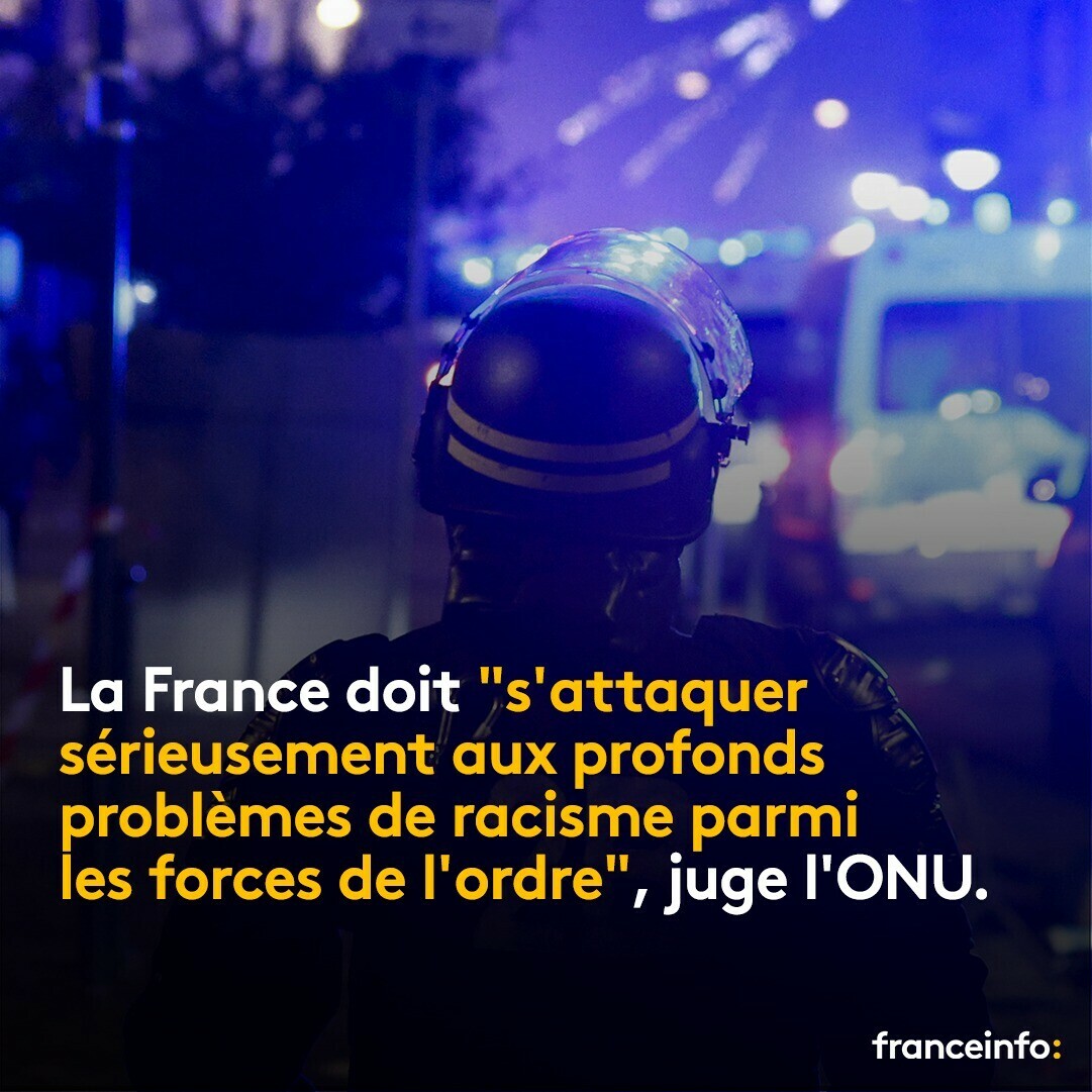 franceinfo's tweet photo. 🔴 ALERTE INFO

Mort de Nahel : les Nations Unies demandent à la France de se pencher "sérieusement" sur les problèmes de racisme et de discrimination raciale au sein des forces de l'ordre.

Suivez notre direct 👉 https://t.co/MyoKkOm1GT https://t.co/rDSm2y4QXz